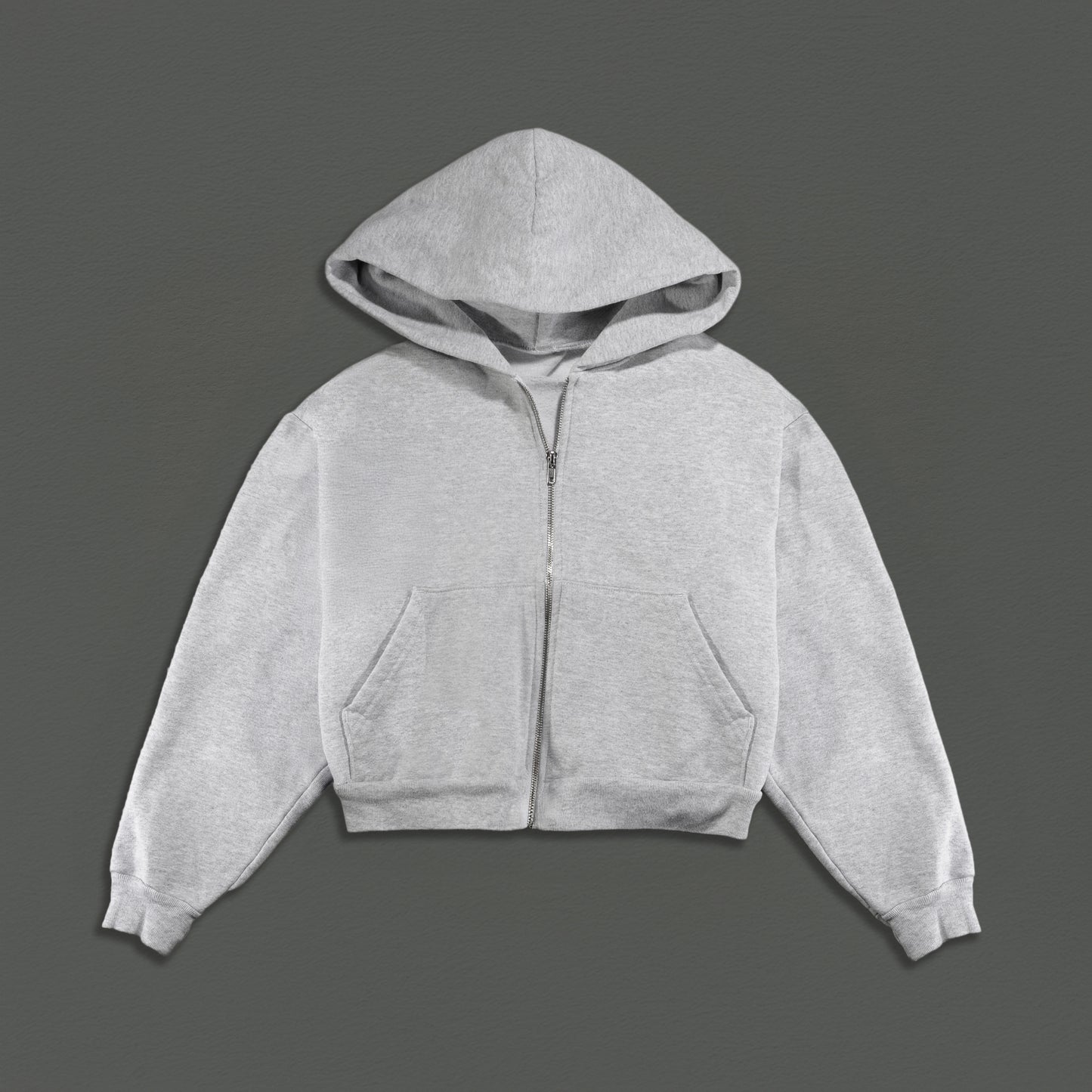 LA Cowgirl Heather Grey Rhinestone zip-up