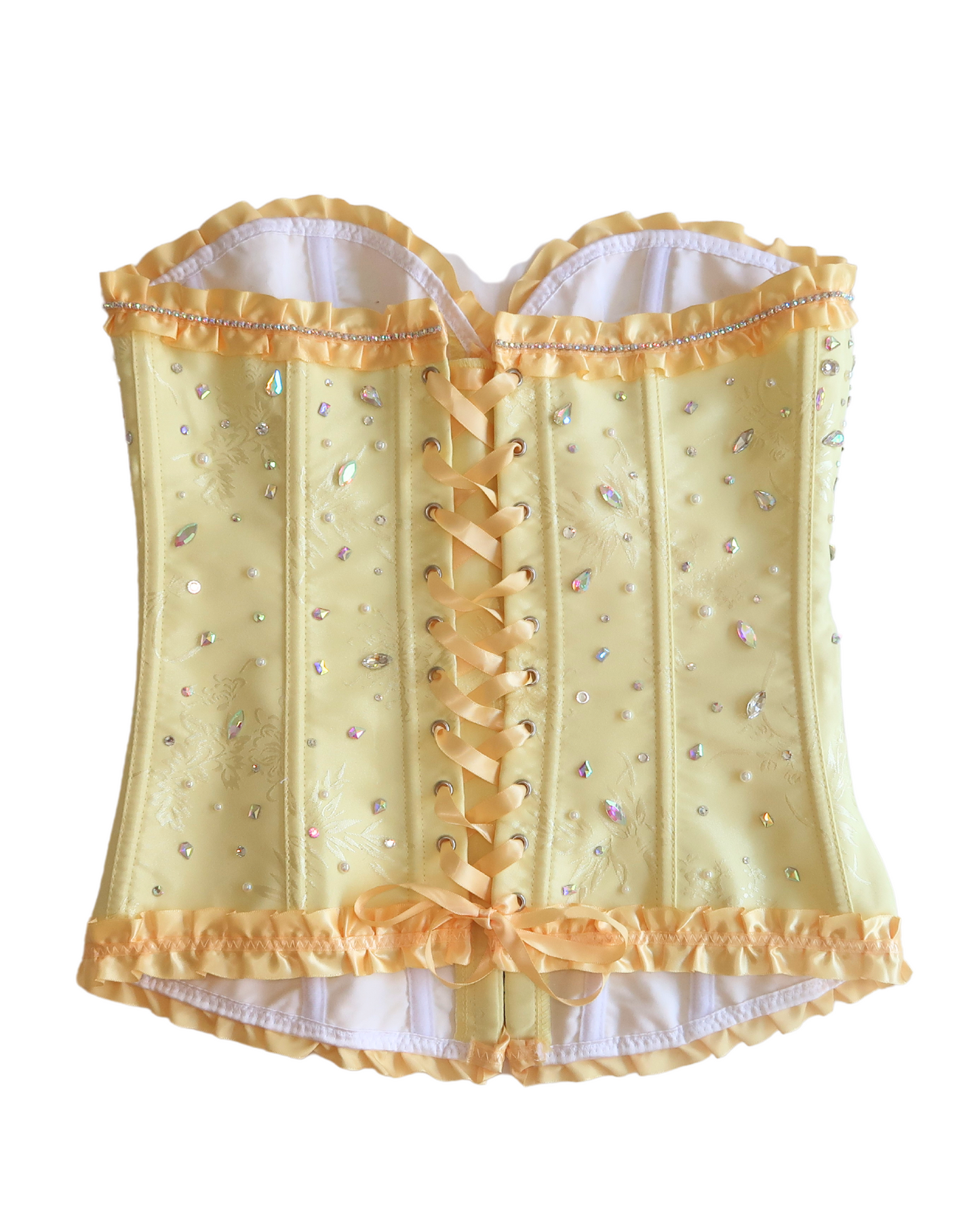 Sabrina Yellow Rhinestone Corset