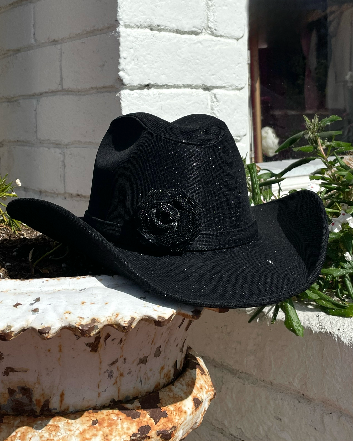 Rhinestone Rose Cowboy Hat