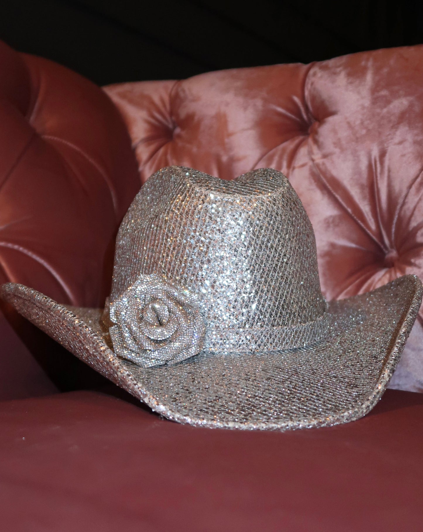 Rhinestone Rose Cowboy Hat