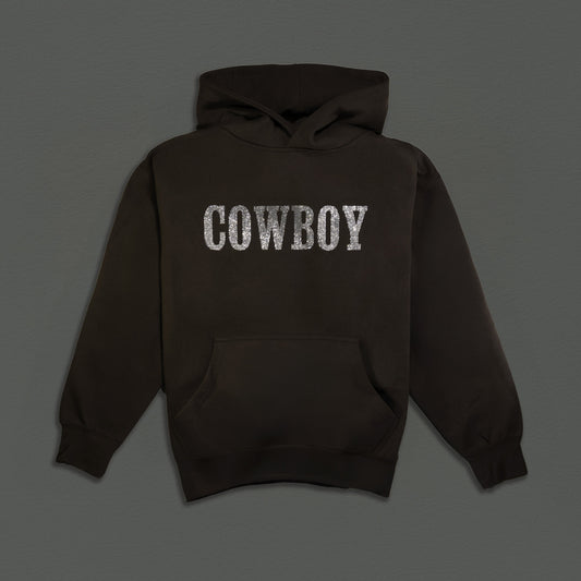Chocolate Brown Rhinestone Cowboy Hoodie