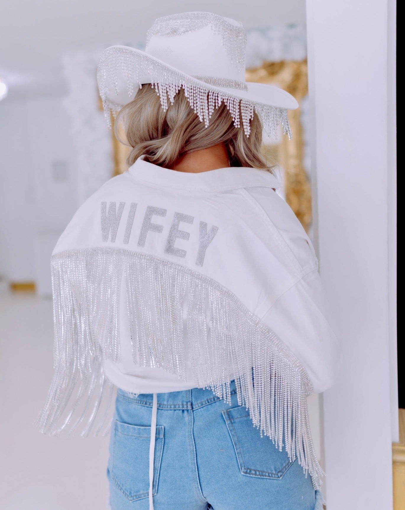 White fringe outlet jacket womens